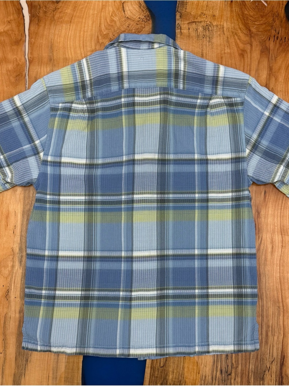 Tommy Bahama 100% Silk Camp Shirt Men’s Large Blue Green Plaid Hawaiian Casual - Picture 12 of 12